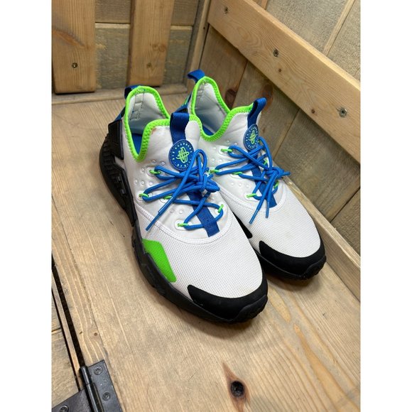 US9 Nike Mens Air Huarache Drift AH7334-102 White Black Running Sneakers